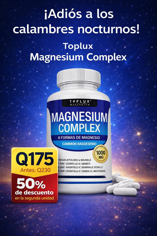 Toplux Nutrition Magnesium Complex 1000mg - 8 Formas de Magnesio Elemental